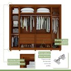 Guarda-roupa 6 Portas 6 Gavetas 100% Mdf Imperatore Com Pés