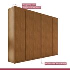 Guarda Roupa 6 Portas 6 Gavetas 100% Mdf Santorini Cedro