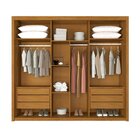 Guarda Roupa 6 Portas 6 Gavetas 100% Mdf Santorini Cedro