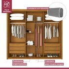Guarda Roupa 6 Portas 6 Gavetas 100% Mdf Santorini Cedro