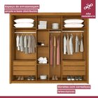 Guarda Roupa 6 Portas 6 Gavetas 100% Mdf Santorini Cedro