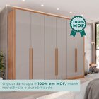 Guarda-roupa 6 Portas 6 Gavetas Anápolis 100% Mdf Cinamomo/of
