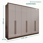 Guarda-roupa 6 Portas 6 Gavetas Anápolis 100% Mdf New Canion/