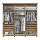 Guarda-roupa 6 Portas 6 Gavetas Benjamin Espresso Móveis Natu