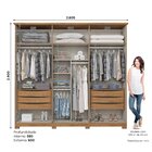 Guarda-roupa 6 Portas 6 Gavetas Benjamin Espresso Móveis Natu