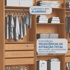 Guarda-roupa 6 Portas 6 Gavetas Brescia Cedro/duna