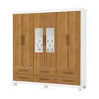 Guarda-roupa 6 Portas 6 Gavetas Com Espelho E Pés Denver Bran