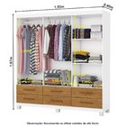 Guarda-roupa 6 Portas 6 Gavetas Com Espelho E Pés Denver Bran