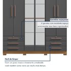 Guarda-roupa 6 Portas 6 Gavetas Com Espelho Floripa Carvalho