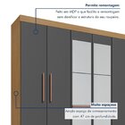 Guarda-roupa 6 Portas 6 Gavetas Com Espelho Floripa Carvalho