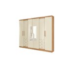 Guarda Roupa 6 Portas 6 Gavetas Com Espelho Genebra  Canelato