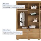 Guarda-roupa 6 Portas 6 Gavetas Com Espelho Luka Carvalho/gra