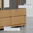 Guarda-roupa 6 Portas 6 Gavetas Com Espelho Luka Carvalho/gra