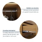 Guarda-roupa 6 Portas 6 Gavetas Com Espelho Luka Carvalho/gra