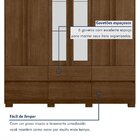 Guarda-roupa 6 Portas 6 Gavetas Com Espelho Luka Malbec