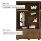 Guarda-roupa 6 Portas 6 Gavetas Com Espelho Luka Malbec
