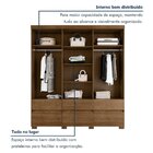 Guarda-roupa 6 Portas 6 Gavetas Com Espelho Luka Malbec