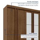 Guarda-roupa 6 Portas 6 Gavetas Com Espelho Luka Malbec