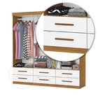 Guarda-roupa 6 Portas 6 Gavetas Denver Cinamomo/branco