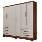 Guarda Roupa 6 Portas 6 Gavetas Encant Novo Horizonte