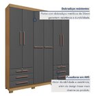 Guarda-roupa 6 Portas 6 Gavetas Floripa Carvalho Americano/gr
