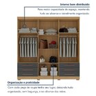 Guarda-roupa 6 Portas 6 Gavetas Floripa Carvalho Americano/gr