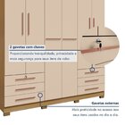 Guarda-roupa 6 Portas 6 Gavetas Floripa Carvalho Americano/of