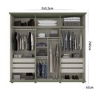Guarda Roupa 6 Portas 6 Gavetas Henn Elenco