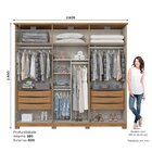 Guarda-roupa 6 Portas 6 Gavetas Leblon Nature