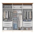 Guarda-roupa 6 Portas 6 Gavetas Leblon Nature/off White