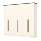 Guarda-roupa 6 Portas 6 Gavetas Leblon Nature/off White