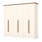 Guarda-roupa 6 Portas 6 Gavetas Leblon Nature/off White