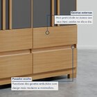 Guarda-roupa 6 Portas 6 Gavetas Luka Carvalho/grafite