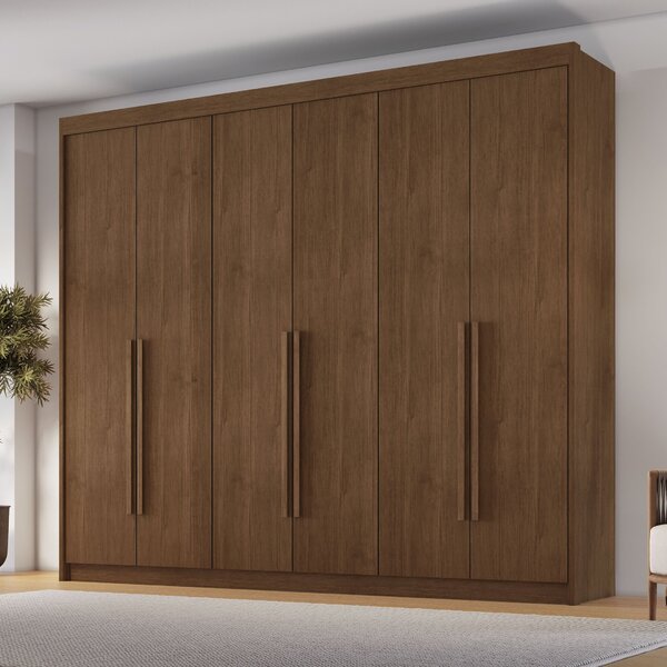 Guarda Roupa 6 Portas 6 Gavetas México Cacau