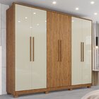 Guarda-roupa 6 Portas 6 Gavetas Potenza Cinamomo/off-cinamomo