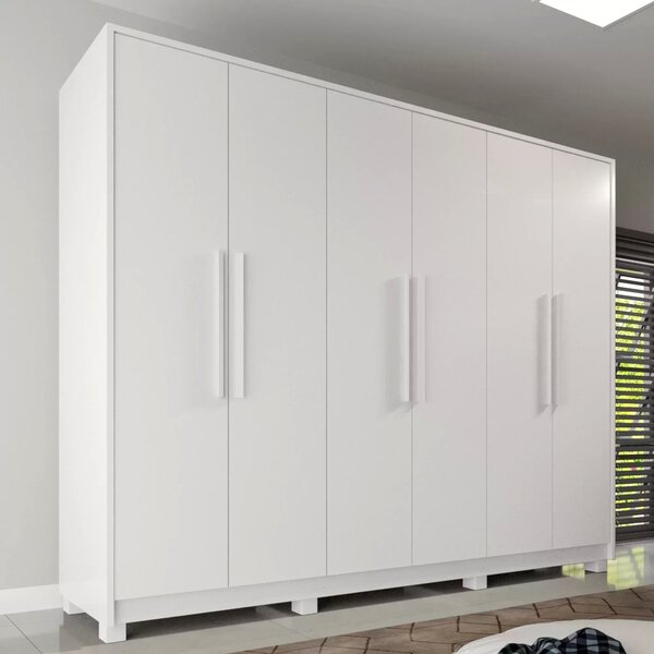 Guarda-roupa 6 Portas 6 Gavetas Primore Imop Móveis Branco Ne