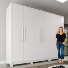 Guarda-roupa 6 Portas 6 Gavetas Primore Imop Móveis Branco Ne