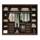 Guarda Roupa 6 Portas 8 Gavetas Cacau / Off White