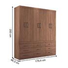 Guarda Roupa 6 Portas 9 Gavetas Casal Tijuana Jatobá