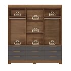 Guarda-roupa 6 Portas 9 Gavetas Com Espelho Mdp Colombo Jatob