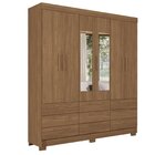 Guarda-roupa 6 Portas 9 Gavetas Com Espelho Mdp Colombo Jatoba