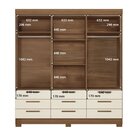 Guarda-roupa 6 Portas 9 Gavetas Mdp Colombo Jatobá/ Areia