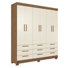 Guarda-roupa 6 Portas 9 Gavetas Mdp Colombo Jatobá/ Areia