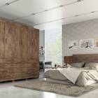 Guarda Roupa 6 Portas Abrir 12 Gavetas Helena Café - Panan