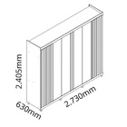 Guarda Roupa 6 Portas Absolut Grafite Ripado - Gelius