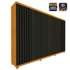 Guarda Roupa 6 Portas Absolut Naturale Ripado Grafite - Gelius