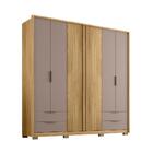 Guarda Roupa 6 Portas Alfena Buriti Fendi