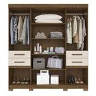 Guarda Roupa 6 Portas Aracaju Castanho Wood Baunilha 906391