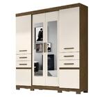 Guarda Roupa 6 Portas Aracaju Castanho Wood Baunilha 906391