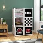 Guarda Roupa 6 Portas Black Armário Modular Carros Organizado